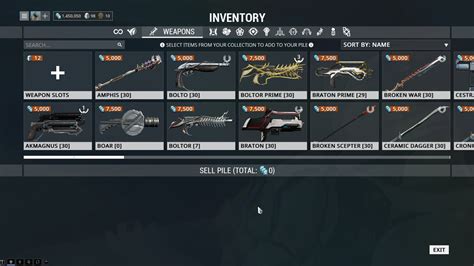 can you get rid of weapons in warframe